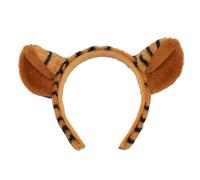 MZRAN Divertida diadema de orejas de tigre con cola de orejas de animal, tocado para fiestas, actuaciones, dibujos animados, pata de tigre