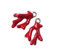 MZRAN Elegante abalorio de aleación de corales para manualidades, collares, aretes, pintura por goteo, diseños artísticos, dijes versátiles de joyería, talla única, como se describe, como se describe