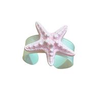 MZRAN Elegante brazalete de estrella de mar con diseños de corriente oceánica para vacaciones y salidas informales, accesorio de vacaciones, talla única, como se describe