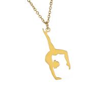 MZRAN Elegante collar con colgante de gimnasia para mujer en materiales de acero inoxidable resistentes con diseños de moda
