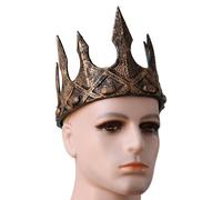 MZRAN Elegante diadema de coronas de rey con cinturón ajustable para amantes de la historia y estilos únicos, accesorios de fiesta temática de Halloween