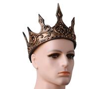 MZRAN Elegante diadema de coronas de rey con cinturón ajustable para amantes de la historia y estilos únicos, accesorios de fiesta temática de Halloween