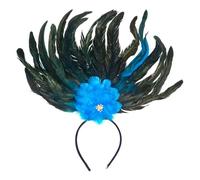 MZRAN Elegante diadema de plumas para cosplay, accesorios para el cabello, postizos de moda, disfraz para fiestas y celebraciones