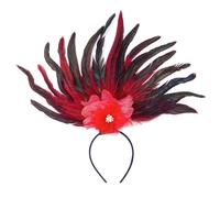 MZRAN Elegante diadema de plumas para cosplay, accesorios para el cabello, postizos de moda, disfraz para fiestas y celebraciones