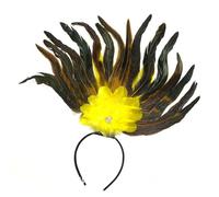 MZRAN Elegante diadema de plumas para cosplay, accesorios para el cabello, postizos de moda, disfraz para fiestas y celebraciones