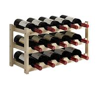 MZRAN Estante organizador de vino de madera de 2/3/4 niveles, soporte de exhibición para fiestas en el hogar, soportes de decoración, accesorios de vino
