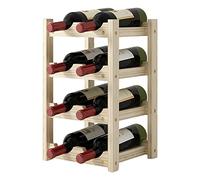 MZRAN Estante organizador de vino de madera de 2/3/4 niveles, soporte de exhibición para fiestas en el hogar, soportes de decoración, accesorios de vino