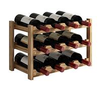 MZRAN Estante organizador de vino de madera de 2/3/4 niveles, soporte de exhibición para fiestas en el hogar, soportes de decoración, accesorios de vino