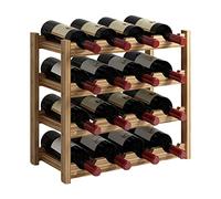 MZRAN Estante organizador de vino de madera de 2/3/4 niveles, soporte de exhibición para fiestas en el hogar, soportes de decoración, accesorios de vino