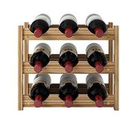 MZRAN Estante organizador de vino de madera de 2/3/4 niveles, soporte de exhibición para fiestas en el hogar, soportes de decoración, accesorios de vino