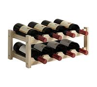 MZRAN Estante organizador de vino de madera de 2/3/4 niveles, soporte de exhibición para fiestas en el hogar, soportes de decoración, accesorios de vino