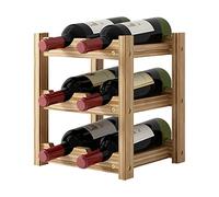 MZRAN Estante organizador de vino de madera de 2/3/4 niveles, soporte de exhibición para fiestas en el hogar, soportes de decoración, accesorios de vino