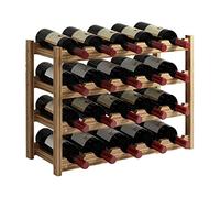 MZRAN Estante organizador de vino de madera de 2/3/4 niveles, soporte de exhibición para fiestas en el hogar, soportes de decoración, accesorios de vino