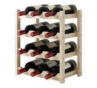 MZRAN Estante organizador de vino de madera de 2/3/4 niveles, soporte de exhibición para fiestas en el hogar, soportes de decoración, accesorios de vino