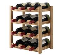 MZRAN Estante organizador de vino de madera de 2/3/4 niveles, soporte de exhibición para fiestas en el hogar, soportes de decoración, accesorios de vino