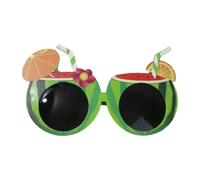 MZRAN Friendly Eyewear Hawaiian Fruit Designs Accesorio de disfraz ideal para actuaciones de escenario de cosplay y viajes, lentes de sol compactos de viaje