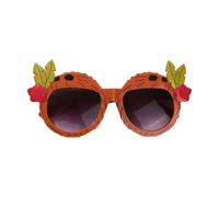 MZRAN Friendly Eyewear Hawaiian Fruit Designs Accesorio de disfraz ideal para actuaciones de escenario de cosplay y viajes, lentes de sol compactos de viaje