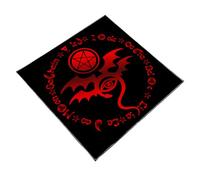 MZRAN Fundas de mesa de tarots lavables a máquina, símbolos místicos, terciopelo suave, meditaciones, ayuda a ceremonias espirituales, tarots amigables con viajes, tela ritual