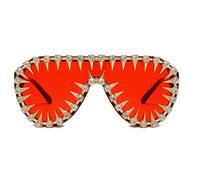 MZRAN Gafas de sol de marco grande con remaches de cristal, diseños para mujeres y hombres, cómodos y elegantes en varias ocasiones, para eventos sociales, Red