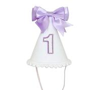 MZRAN Gorro de cumpleaños de tela suave para bebés para fiestas y sesiones de fotos de 1 año, accesorios de celebración infantil