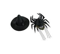 MZRAN Horquilla para el pelo de arañas de Halloween para adolescentes, sombrero de bruja gótico, pinza para el pelo para niñas, pasadores laterales para flequillo, herramienta de peinado