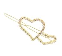 MZRAN Horquilla para el pelo de corazón con diamantes de imitación, elegante horquilla lateral para fiestas, bodas y uso diario