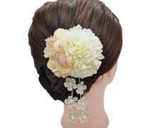 MZRAN Hortensia - Horquilla con flecos, horquilla para el pelo femenino, elegante, para disfraz chino