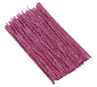 MZRAN Juego de 100 limpiadores de tuberías de 300 mm x 6 mm, tallos peludos, varilla giratoria, proyectos escolares creativos, suministros de flores, juego de 100 limpiadores de tuberías