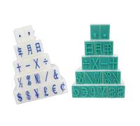 MZRAN Juego de 20 sellos con símbolo de fecha, mes y año, desmontables, para niños, adultos, tarjetas, álbumes de recortes, enseñanza, juego de sellos