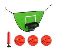 MZRAN Juego de aros de baloncesto para camas elásticas, prácticas llantas, bombas, textura de PVC, perfecto para cualquier edad, instalación rápida, juego completo de pelotas de baloncesto