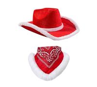 MZRAN Juego de gorro y pañuelo de novia de Navidad para despedida de soltera, boda, despedida de soltera, Papá Noel, suministros de cosplay