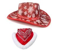 MZRAN Juego de gorro y pañuelo de novia de Navidad para despedida de soltera, boda, despedida de soltera, Papá Noel, suministros de cosplay