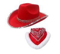 MZRAN Juego de gorro y pañuelo de novia de Navidad para despedida de soltera, boda, despedida de soltera, Papá Noel, suministros de cosplay