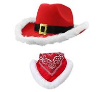 MZRAN Juego de gorro y pañuelo de novia de Navidad para despedida de soltera, boda, despedida de soltera, Papá Noel, suministros de cosplay