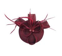 MZRAN Juego de tocado y horquilla para mujer, sombrero de decoración con cuentas, accesorios elegantes para el cabello para bodas y fiestas temáticas