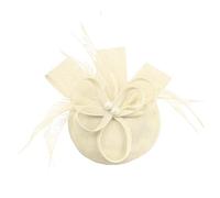 MZRAN Juego de tocado y horquilla para mujer, sombrero de decoración con cuentas, accesorios elegantes para el cabello para bodas y fiestas temáticas