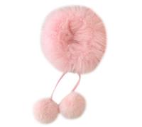 MZRAN Lazo de pelo de felpa con pompones, coleteros de felpa Lolita, banda elástica con pompones, soporte para cola de caballo