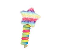 MZRAN Lazo elástico para el pelo para mujer, cordón de moda, estrellas coloridas, anillos estéticos, coletero para el pelo, coletero