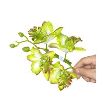 MZRAN Linda pinza para el pelo artificial con diseño de flor de Cymbidium para niñas, tendencia de los años 2000