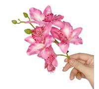 MZRAN Linda pinza para el pelo artificial con diseño de flor de Cymbidium para niñas, tendencia de los años 2000