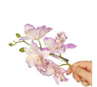 MZRAN Linda pinza para el pelo artificial con diseño de flor de Cymbidium para niñas, tendencia de los años 2000