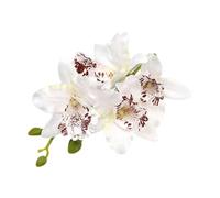 MZRAN Linda pinza para el pelo artificial con diseño de flor de Cymbidium para niñas, tendencia de los años 2000