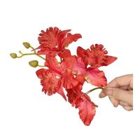 MZRAN Linda pinza para el pelo artificial con diseño de flor de Cymbidium para niñas, tendencia de los años 2000