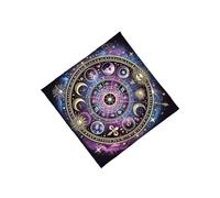 MZRAN Mantel de astrología con patrón de sol, tela cuadrada de adivinaciones, tarjeta de brujería, mantel de tarots de sol, mantel espiritual