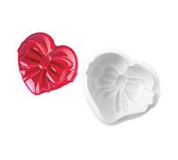 MZRAN Moldes de silicona en forma de corazón para jabón de resina epoxi, pajarita de pastel, chocolate, fondant, moldes de silicona