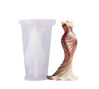 MZRAN Moldes de silicona para vestidos de novia de cola de pez para fundición de resina, jabón, caramelo, chocolate, decoración de boda, fácil de desmoldar