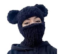 MZRAN Oreja de oso oso sombrero bufanda Halloween Halloween fiesta sombrero divertido capucha invierno cálido con capucha