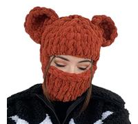 MZRAN Oreja de oso oso sombrero bufanda Halloween Halloween fiesta sombrero divertido capucha invierno cálido con capucha