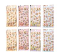 MZRAN Paquete de 8 pegatinas de burbujas con diseño de dibujos animados de Capibara para proyectos de manualidades y decoración de equipaje, calcomanías Capybara