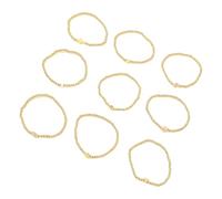 MZRAN Paquete de 9 pulseras doradas de estrella y luna para mujer, accesorios de pulsera de moda para mejorar los atuendos cotidianos